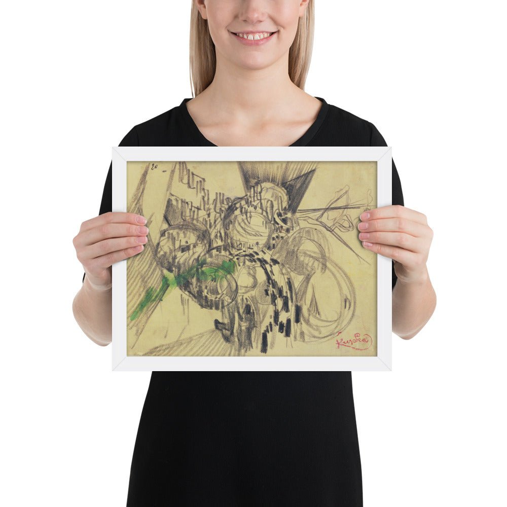 Study with Green by Frantisek Kupka, Framed poster