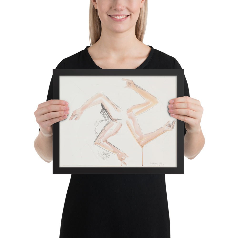 Swastika Prayer Wheel by Bruce Nauman, Framed poster
