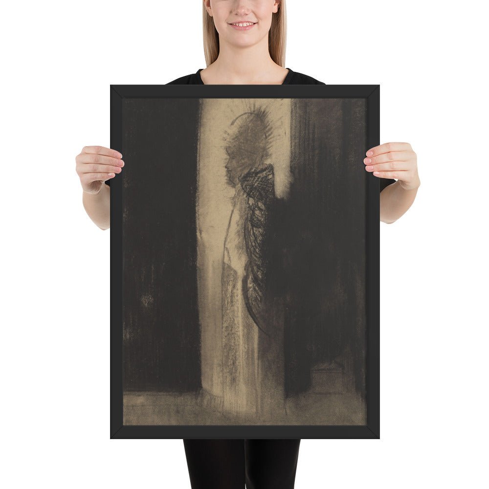 The Apparition by Odilon Redon, Framed poster