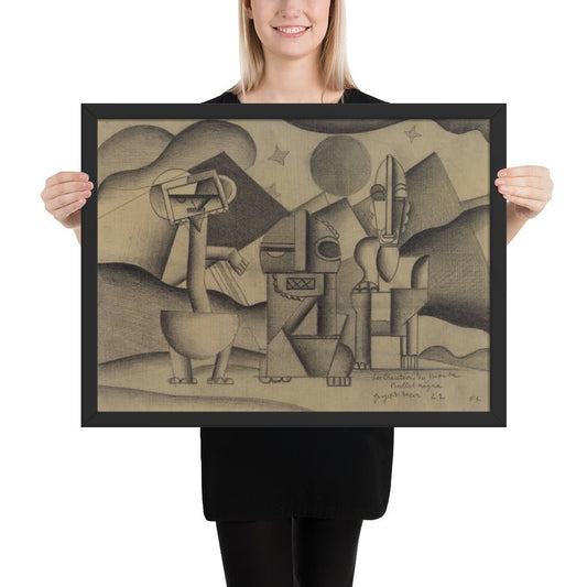 The Creation of the World, design for the scenery by Fernand Léger, Framed poster