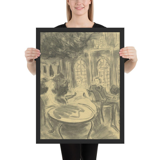 The Red and the Black by Elizabeth Peyton, Framed poster