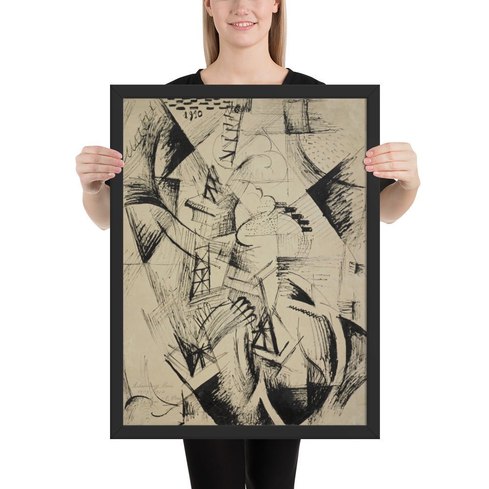 The Tower and the Wheel by Robert Delaunay , Framed poster