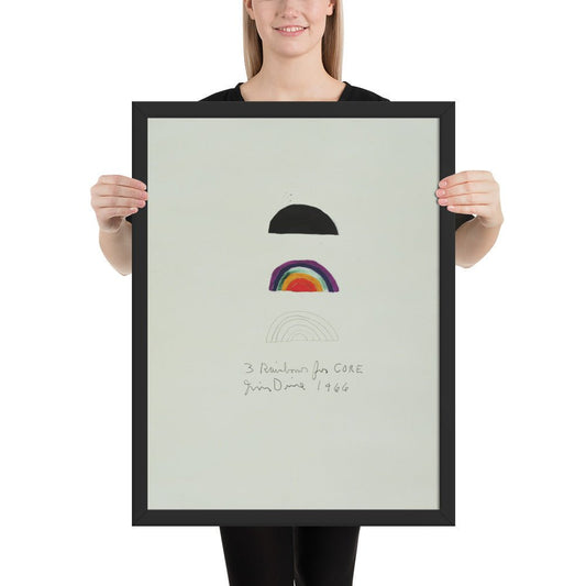 Three Rainbows for Core by Jim Dine, Framed poster