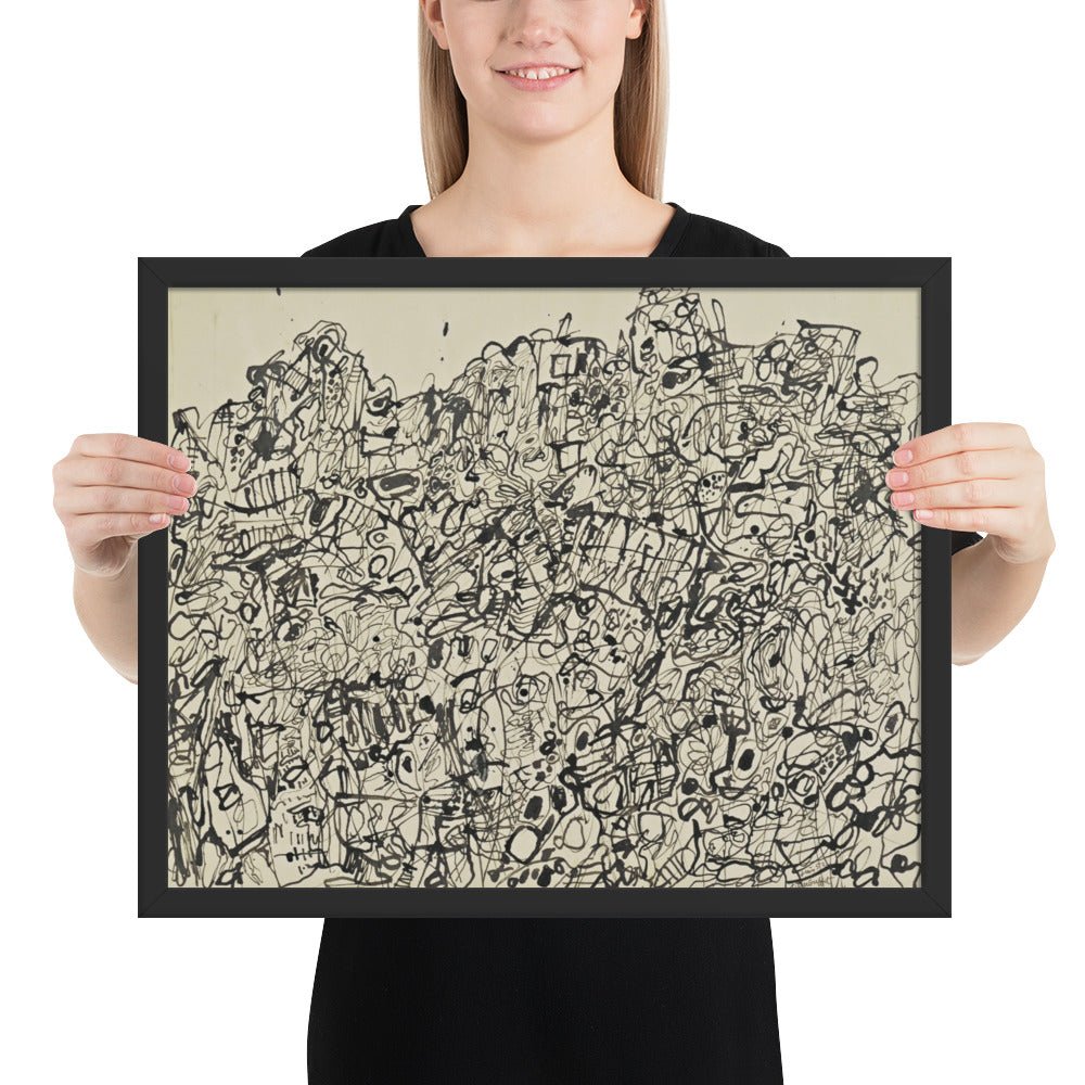 Tumultuous Landscape by Jean Dubuffet, Framed poster