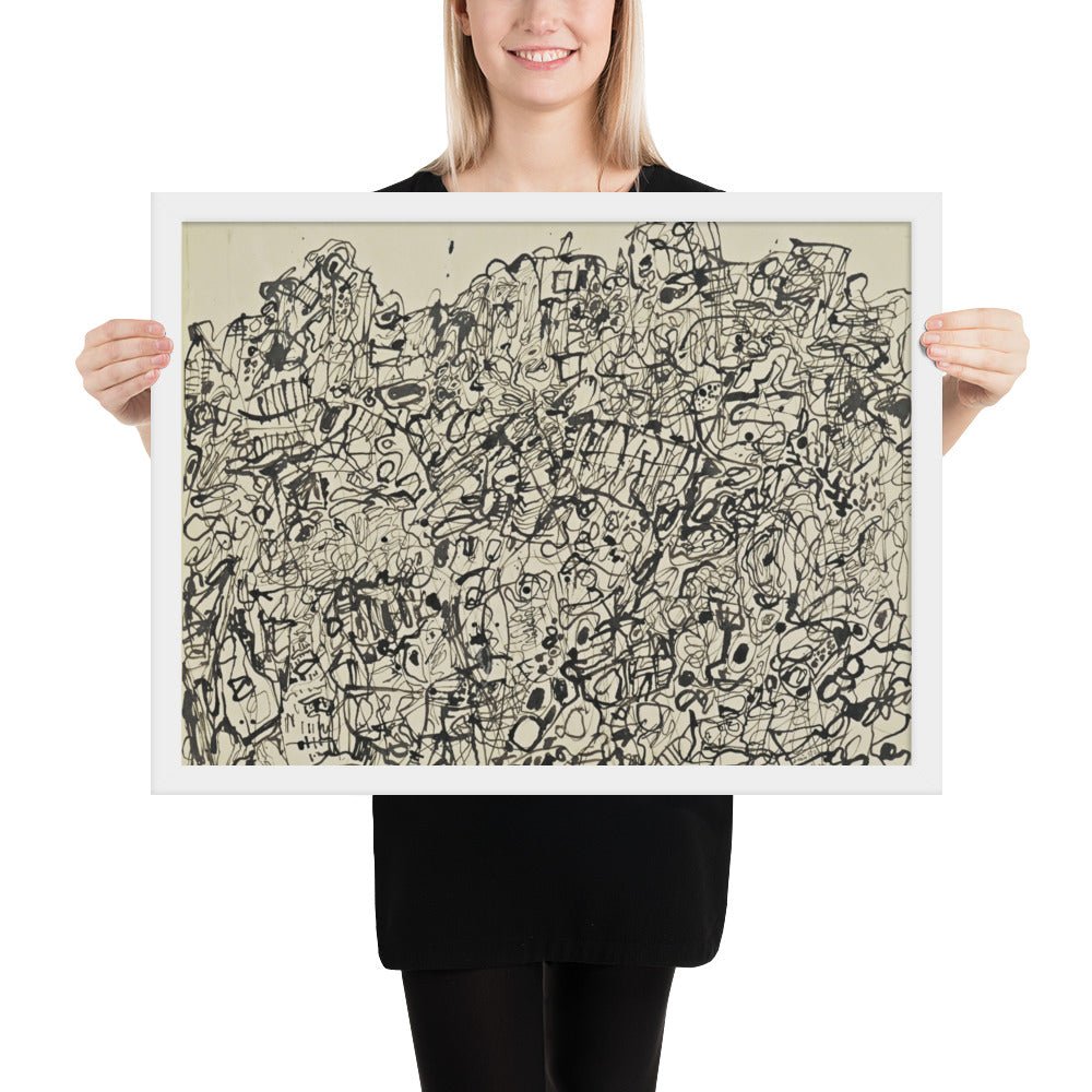 Tumultuous Landscape by Jean Dubuffet, Framed poster