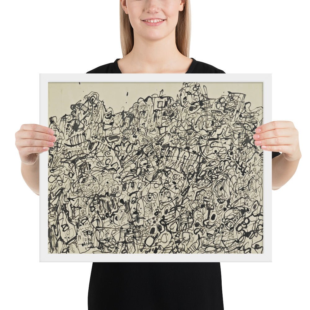 Tumultuous Landscape by Jean Dubuffet, Framed poster