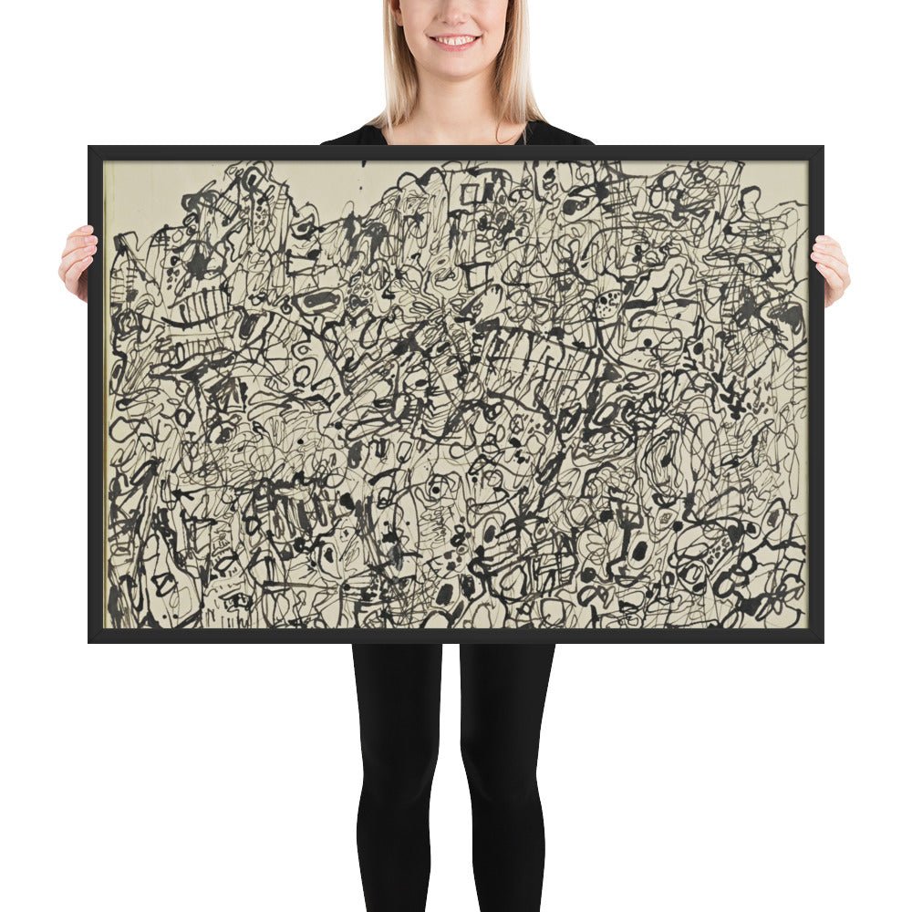 Tumultuous Landscape by Jean Dubuffet, Framed poster