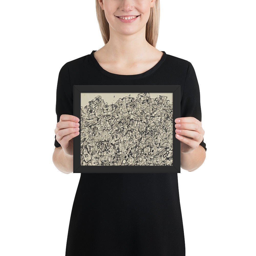 Tumultuous Landscape by Jean Dubuffet, Framed poster