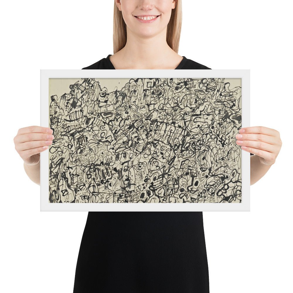 Tumultuous Landscape by Jean Dubuffet, Framed poster