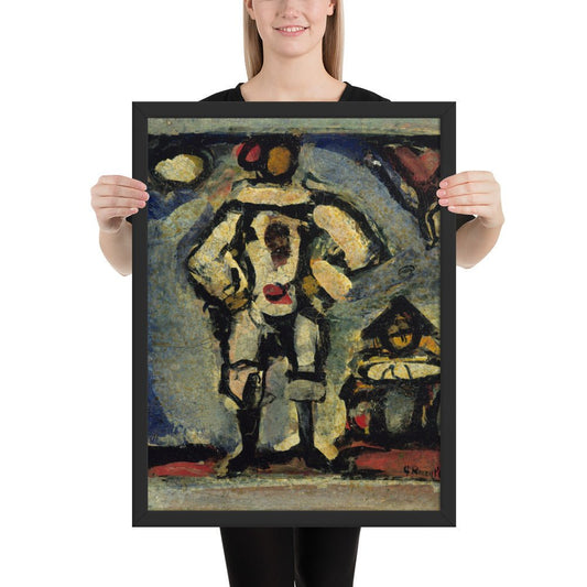 Two Clowns by Georges Rouault, Framed poster