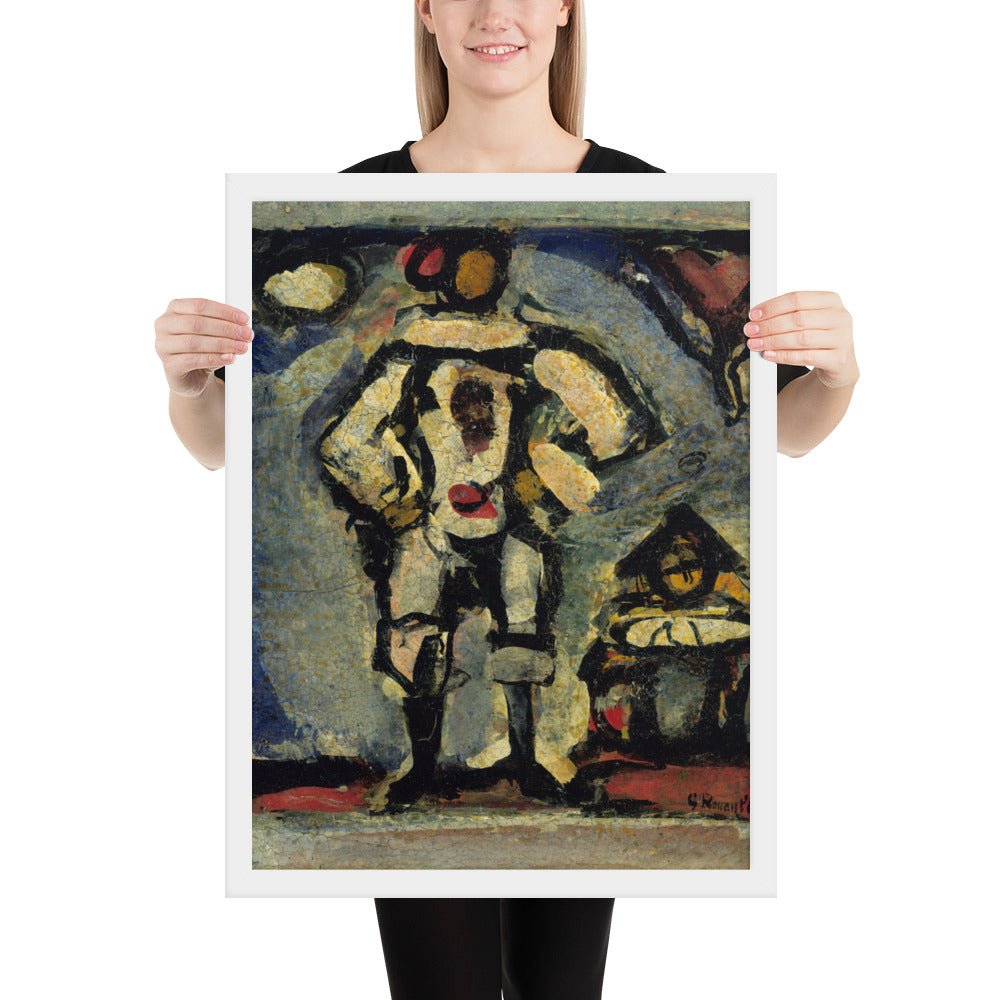 Two Clowns by Georges Rouault, Framed poster