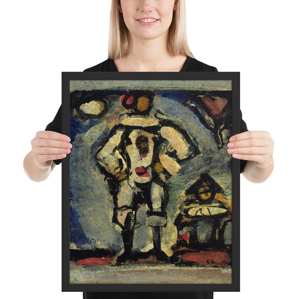 Two Clowns by Georges Rouault, Framed poster