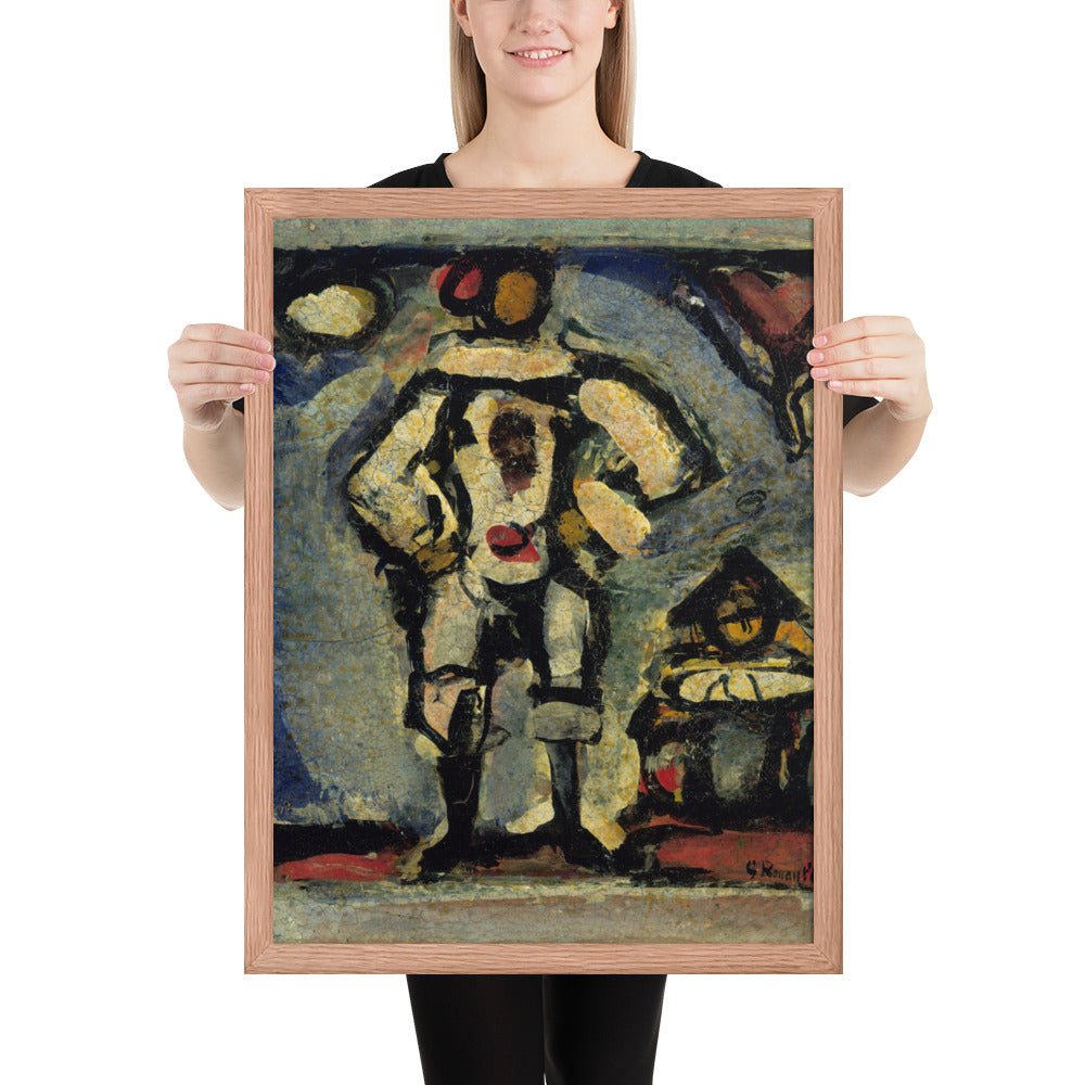 Two Clowns by Georges Rouault, Framed poster