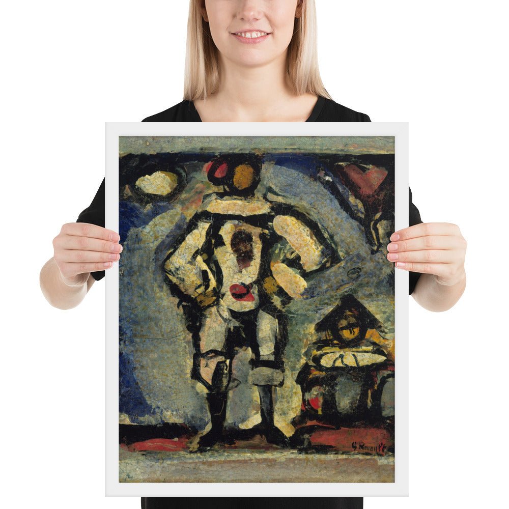 Two Clowns by Georges Rouault, Framed poster