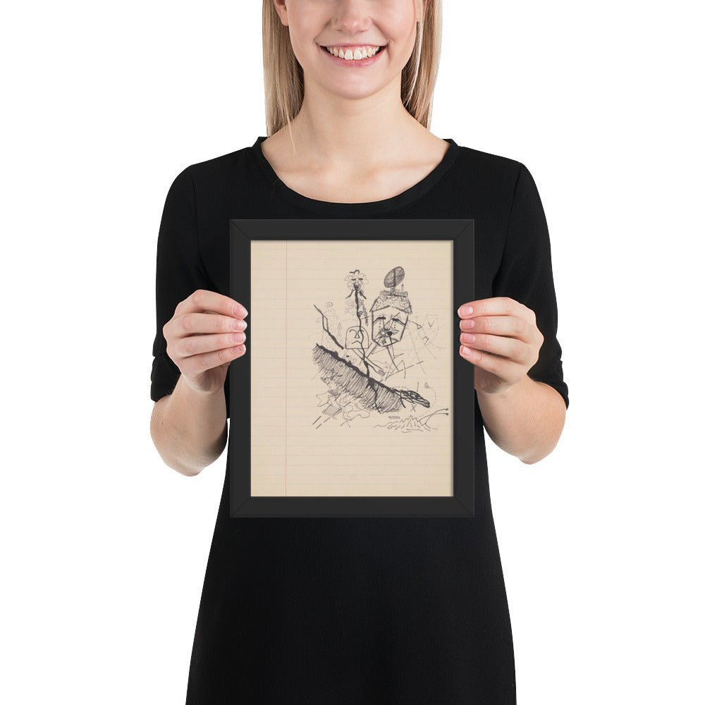 Untitled drawing for Soleil Vitré by Georges Bataille, Framed poster