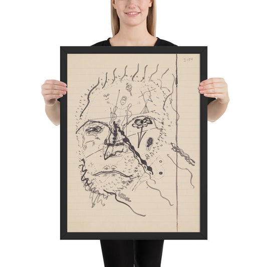 Untitled drawing for Soleil Vitré by Georges Bataille, Framed poster