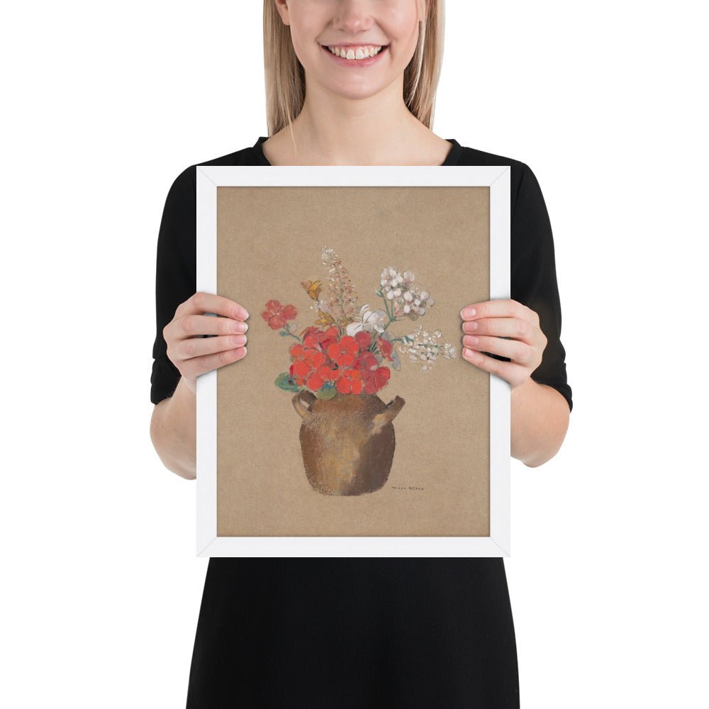 Vase of Flowers by Odilon Redon, Framed posterster