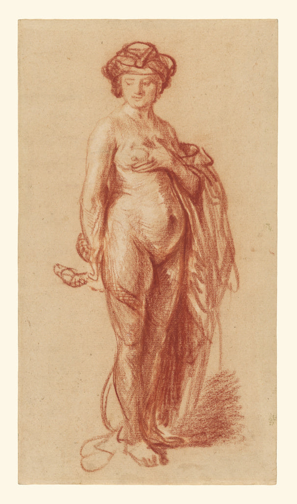 Rembrandt Harmensz. van Rijn:Nude Woman with a Snake, Poster Print Wall Art