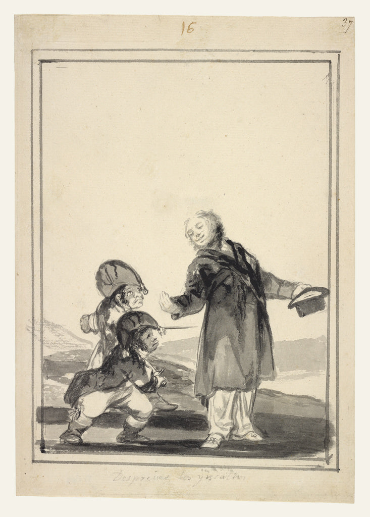 Francisco José de Goya y Lucientes :Contemptuous of the Ins,16x12"(A3)Poster