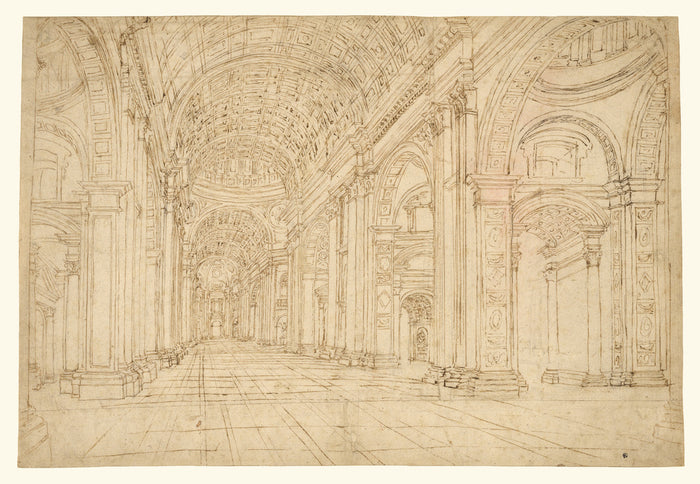 Unknown:Interior of Saint Peter's Basilica,16x12