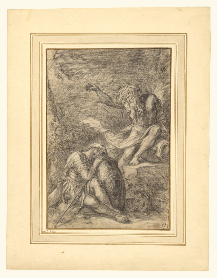 Salvator Rosa:The Dream of Aeneas,16x12