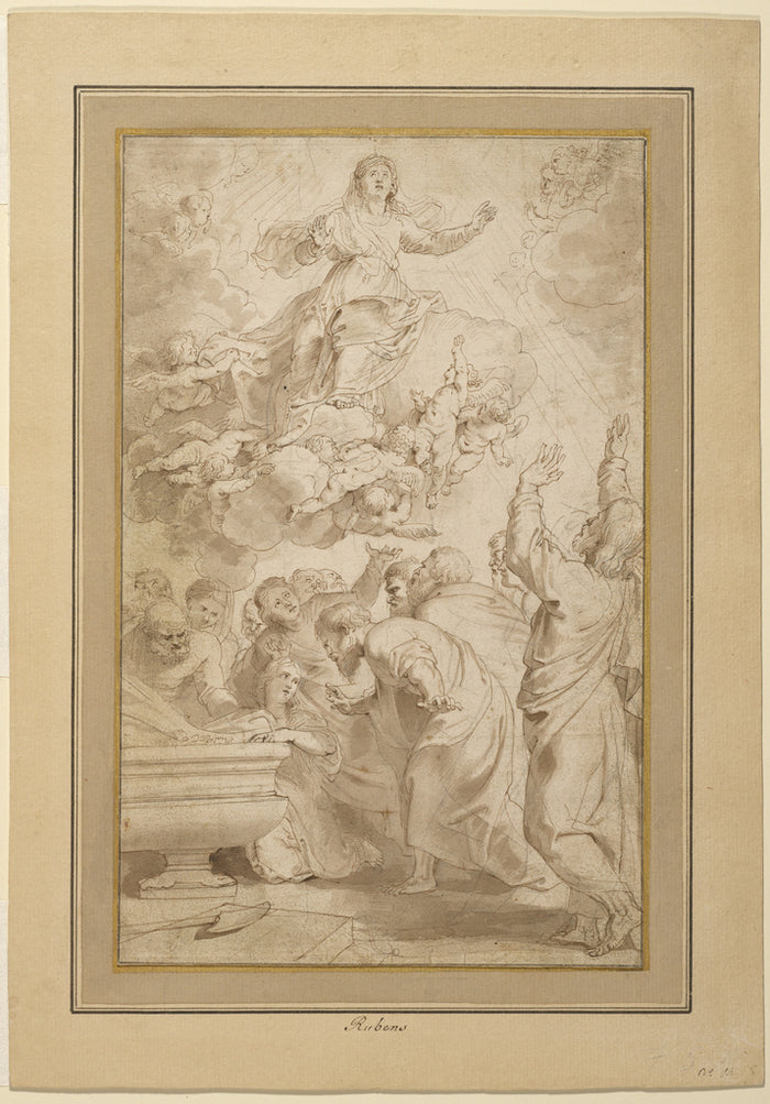 Peter Paul Rubens:The Assumption of the Virgin,16x12