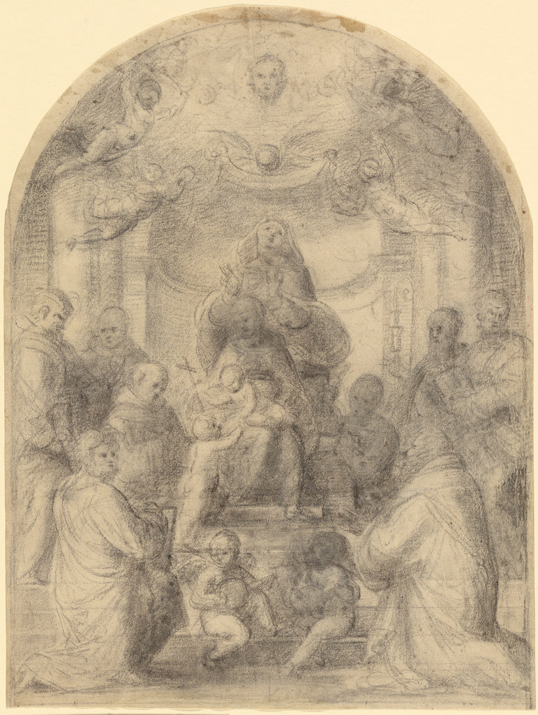 Fra Bartolommeo :Madonna and Child with Saints, Poster Print Wall Art
