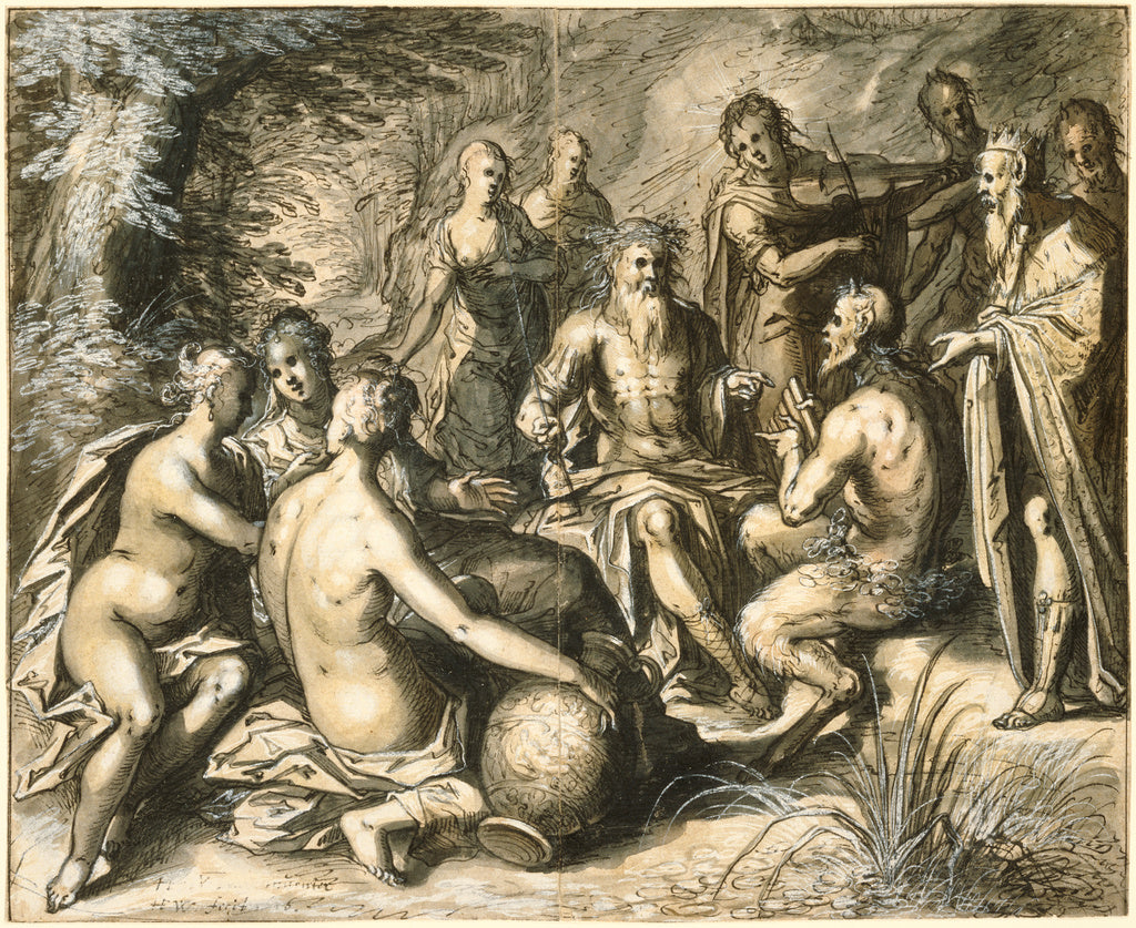 Hermann Weyer:The Judgment of Midas, Poster Print Wall Art