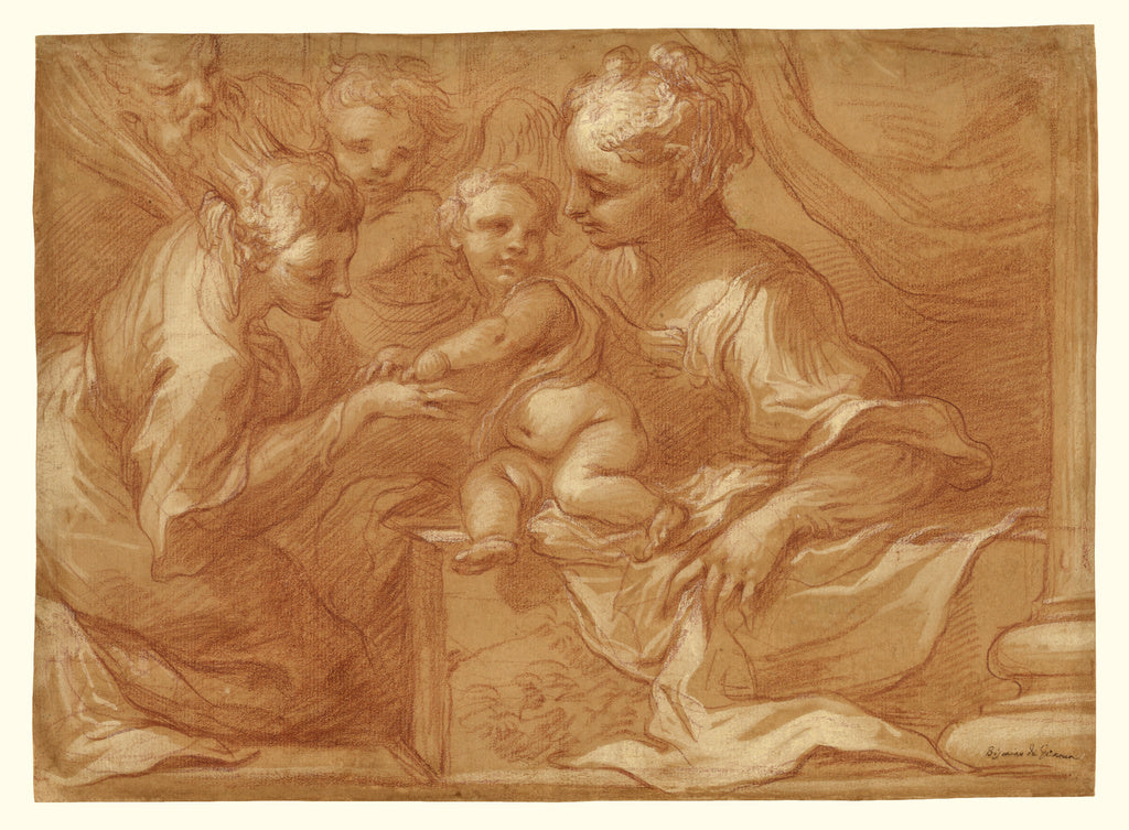 Bartolomeo Biscaino:Mystic Marriage of Saint Catherine, Poster Print Wall Art