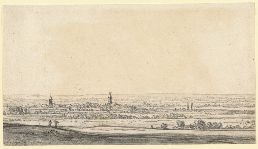Aelbert Cuyp:View of the Rhine River Valley (recto); View of, Poster Print Wall Art