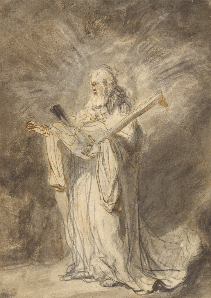 Ferdinand Bol:The Messenger of God Appearing to Joshua, Poster Print Wall Art