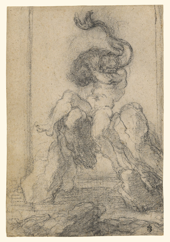 Gian Lorenzo Bernini:A Marine God with a Dolphin,16x12