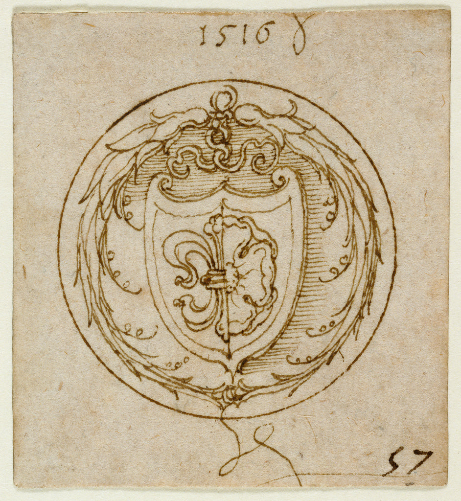 Albrecht Dürer:Design for an Ornament or Signet Ring with t, Poster Print Wall Art