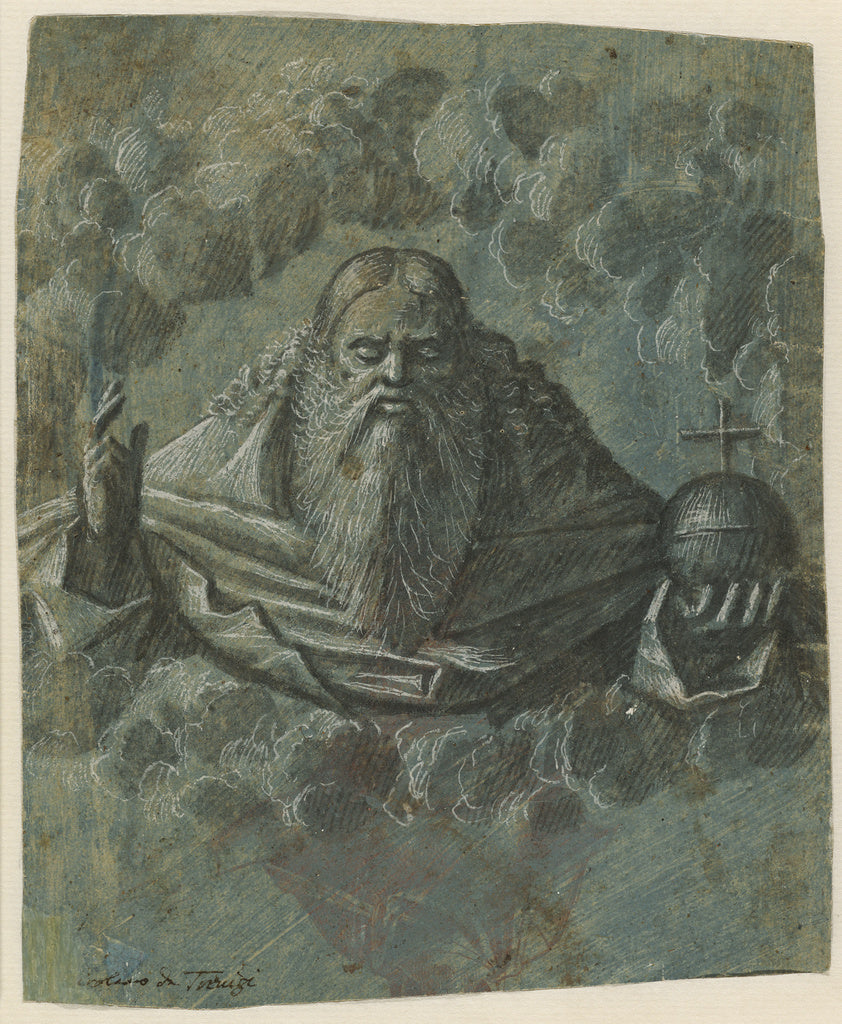 Vittore Carpaccio:God the Father (recto); Standing Christ (v, Poster Print Wall Art