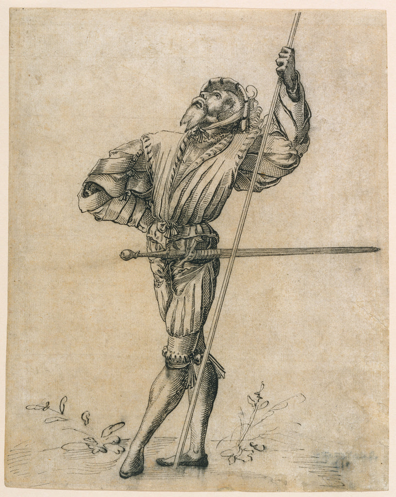 Unknown maker, Swiss:Standing Landsknecht, Poster Print Wall Art