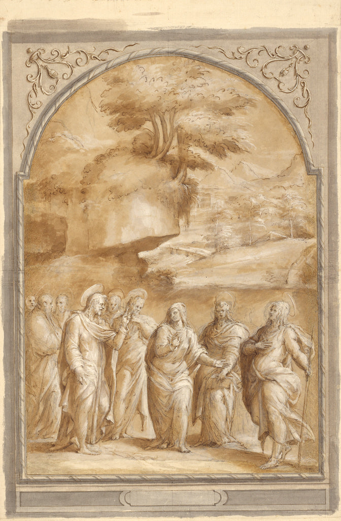 Bagnacavallo :Christ and the Canaanite Woman, Poster Print Wall Art