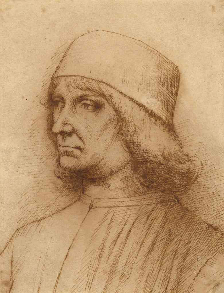 Unknown maker, North Italian:Portrait of a Man, Poster Print Wall Art