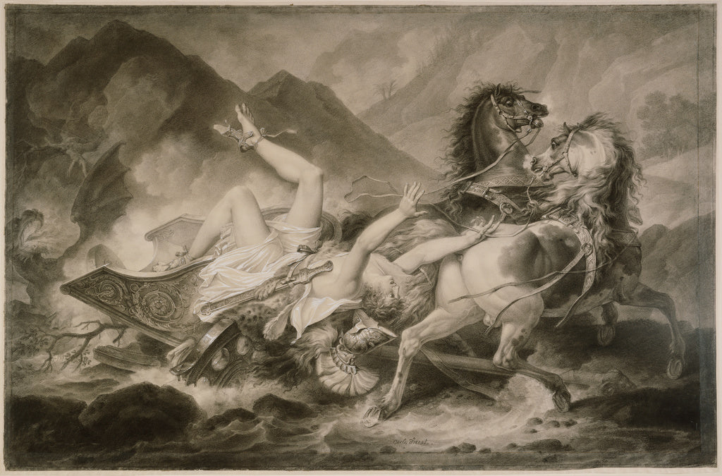 Carle Vernet:Death of Hippolytos, Poster Print Wall Art
