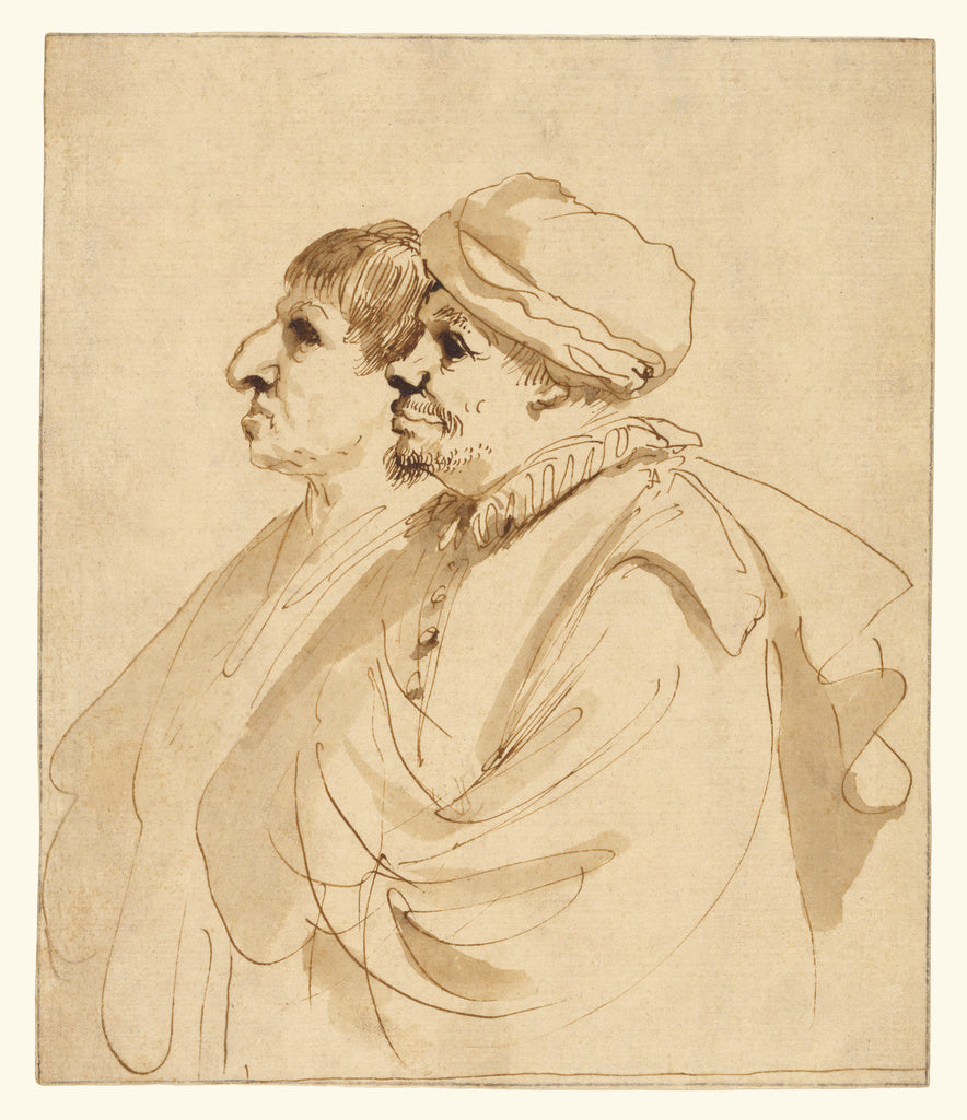 Giovanni Francesco Barbieri, called il Guercino :Caricature , Poster Print Wall Art