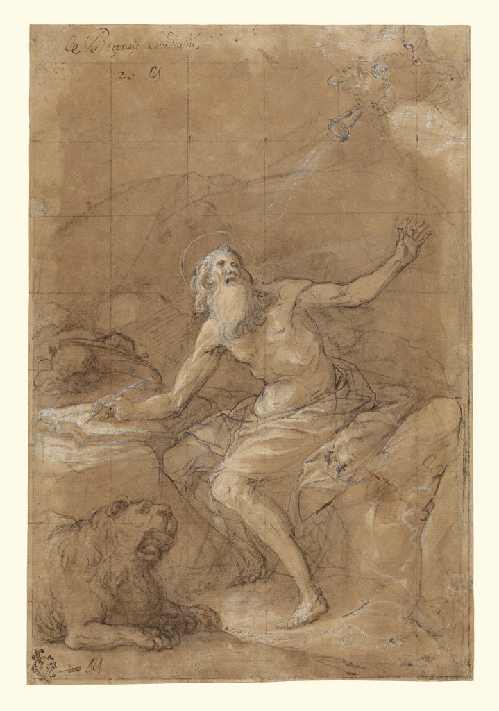 Vicente Carducho:St. Jerome Hearing the Trumpet of the Last , Poster Print Wall Art