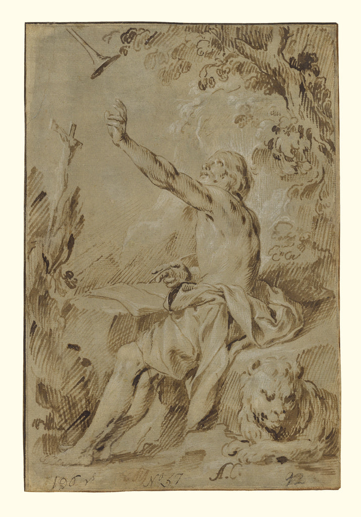 Antonio Castillo y Saavedra:St. Jerome Hearing the Trumpet o, Poster Print Wall Art
