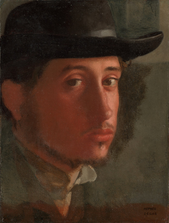 Edgar Degas:Self-portrait,16x12