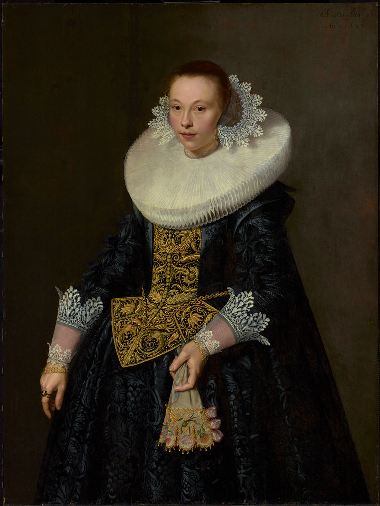 Nicolaes Eliasz. Pickenoy:Portrait of a Young Woman, Poster Print Wall Art