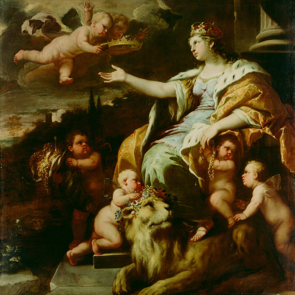 Luca Giordano , 1634 - 1705):Allegory of Magnanimity,16x12"(A3)Poster