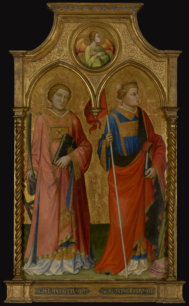 Mariotto di Nardo:Saints Lawrence and Stephen,16x12"(A3)Poster