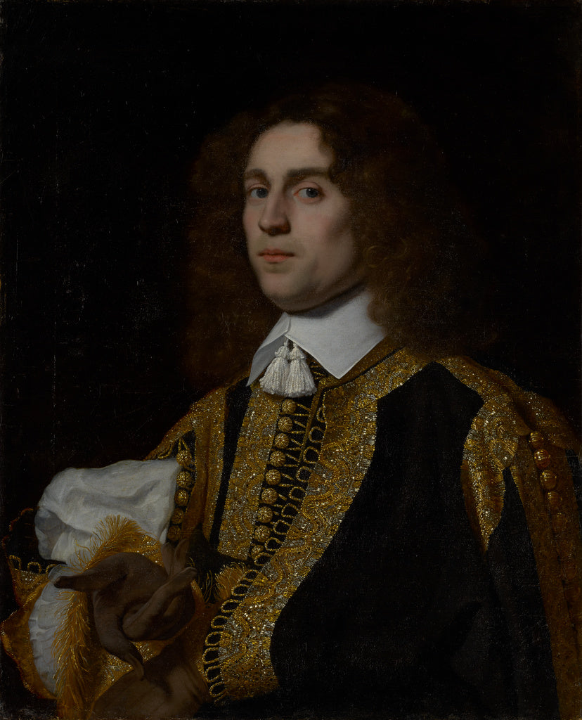 Bartholomeus van der Helst:Portrait of a Young Man in Milita, Poster Print Wall Art