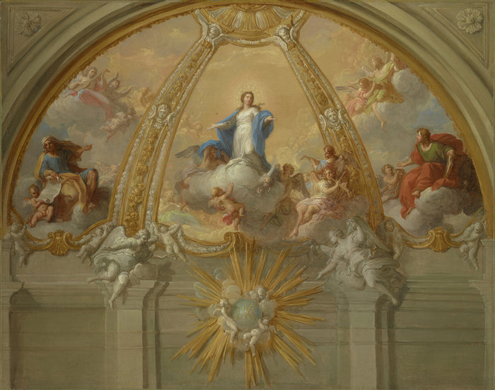 Placido Costanzi , 1702 - 1759):Immaculate Conception,16x12