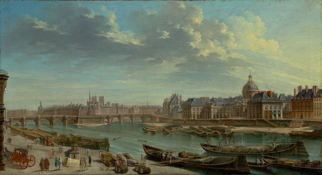 Jean-Baptiste Raguenet:A View of Paris with the Ile de la Ci, Poster Print Wall Art