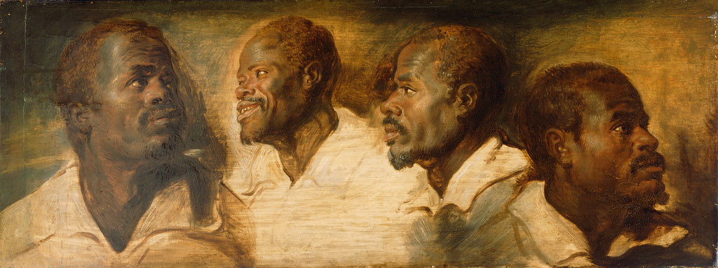 Peter Paul RubensWorkshop of:Four Studies of a Male Head,16x12"(A3)Poster