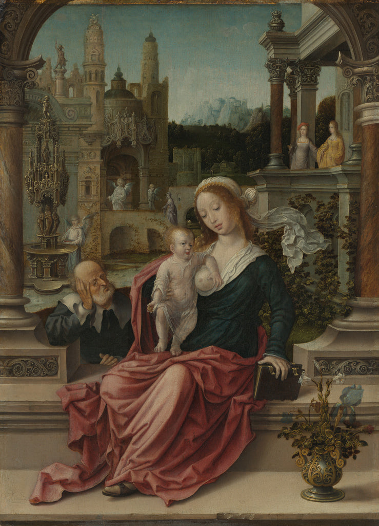 Jan Gossaert:The Holy Family, Poster Print Wall Art
